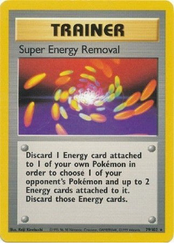 Super Energy Removal 79/102 Raro Pokemon Tcg