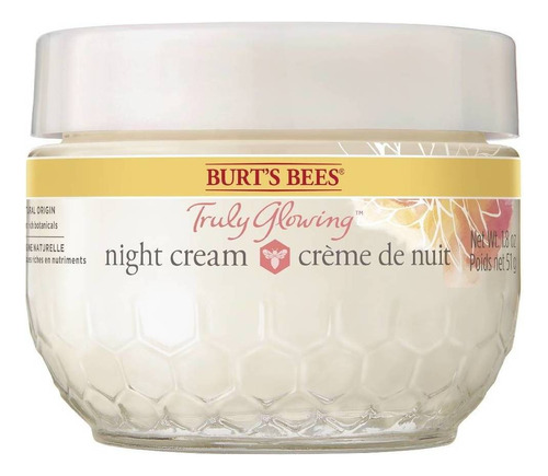 Crema Facial De Noche Burt's Bees Truly Glowing 51 Gr