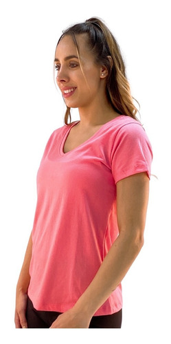 Imagen 3 de 5 de Outlet Remera Lina Polycotton Escote En V - Aerofit Sw