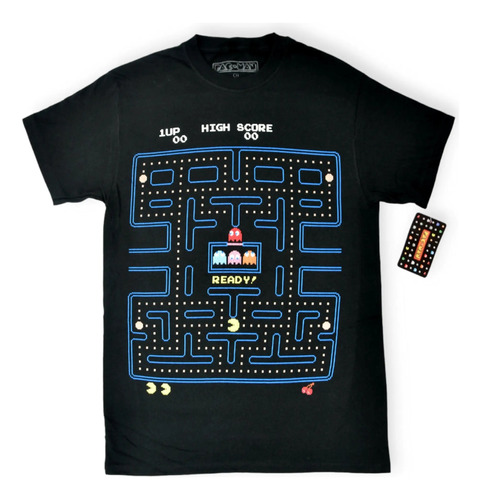 Pac-man Gamer Playera 100% Original