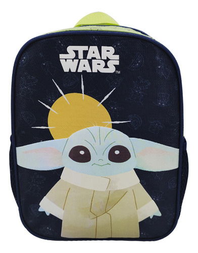 Mochila Infantil Star Wars Bebe Yoda 30x23x10 Escolar Oficia