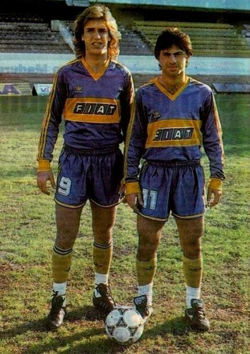 Camiseta Boca adidas 1990 1991 Fiat Batistuta #9 Argentina L (Usado)