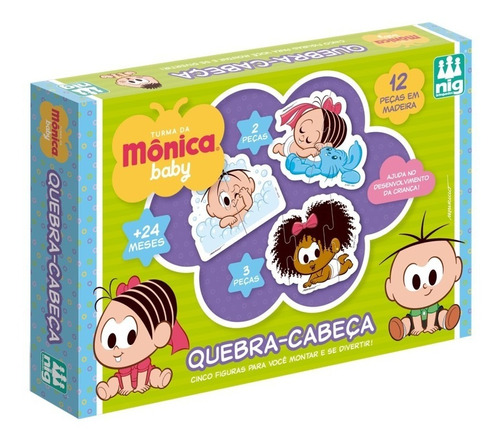 Quebra Cabeça Turma Da Mônica Brinquedo Em Madeira Infantil