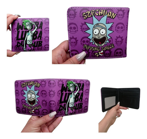 Cartera Para Caballero Rick Y Morty/ Serie Animada/ 