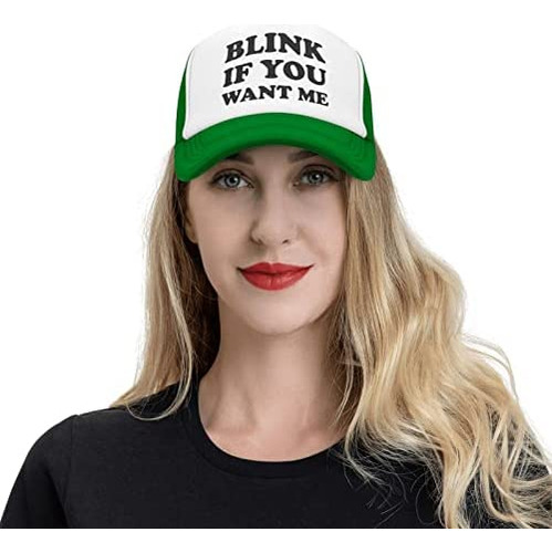 Piuuixe Blink If You Want Me Gorra De Béisbol Divertida Somb