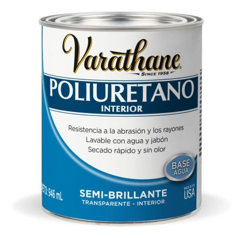  Laca Al Agua Rust Oleum Poliuretano Varathane X 0,946l 