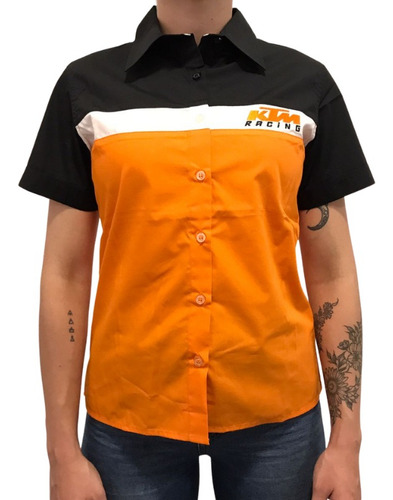 Camisa Ktm Racing Para Mujer Manga Corta Original 