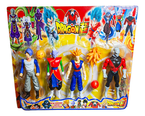 Set 4 Muñecos Dragon Ball Z Super Goku Articulado De Juguete