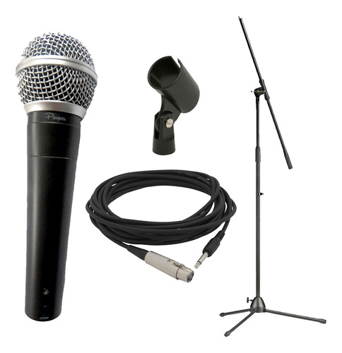 Combo Microfono Dinamico + Soporte + Cable + Pipeta Prm