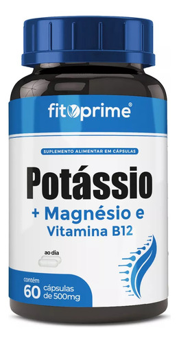 Potássio Magnésio Vitamina B12 Com 60 Cápsulas Fitoprime