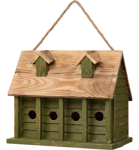 ~? Glitzhome 14.25  L Oversized Hanging Birdhouse Green Dist