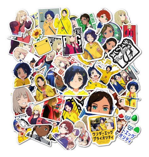 Pack 50 Stickers Adhesivo Anime Wonder Egg Priority