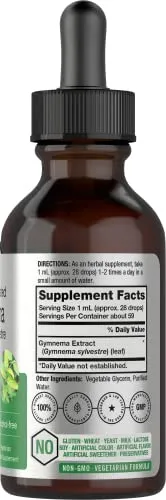 Suplemento Horbaach Gymnema Sylvestre Liquid 60 Ml Alcohol F