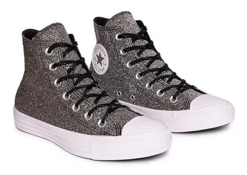 Converse plateadas cheap bota