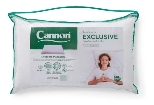 Almohada Cannon Exclusive 70x40 Fibra Siliconada