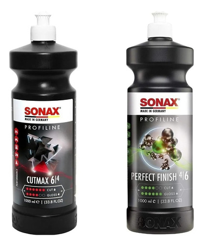 Kit De Pulido Sonax Cutmax 1l + Perfect Finish 1l Profiline
