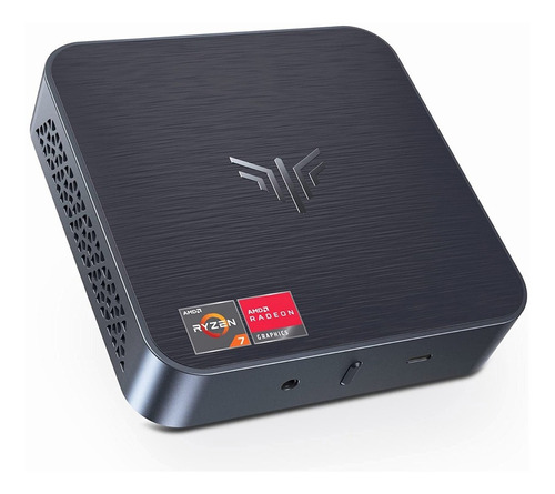 Mini PC Kamrui AM02 con Windows Windows 11 Pro, AMD RYZEN 7 3750H, placa gráfica Radeon Vega 10 Graphics, memoria RAM de 16GB y capacidad de almacenamiento de 512GB - 12V color negro/gris