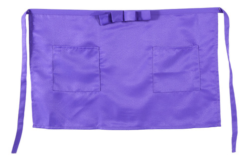 Delantal Corto Violeta, 1 Pieza, Unisex, Cintura Para Mujer