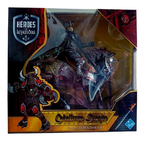 Imagen 3 de 5 de Muñecos Caballeros Dragón Caballería Dorada - El Duende Azul