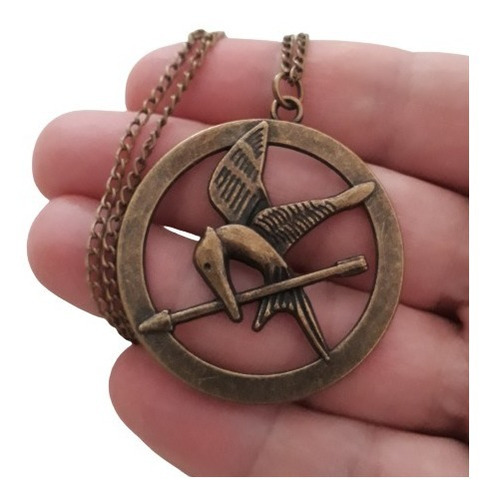 Collar Dije Colgante Grande Bronce Sinsajo The Hunger Games