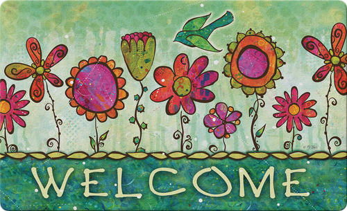 Toland Home Garden 800178 Groovy Blooms Spring Welcome - Fel