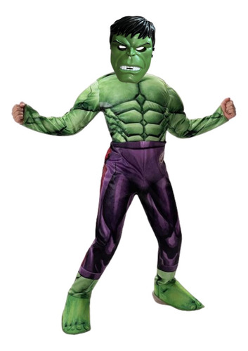 Disfraz Hulk Avengers Con Músculos Para Niños