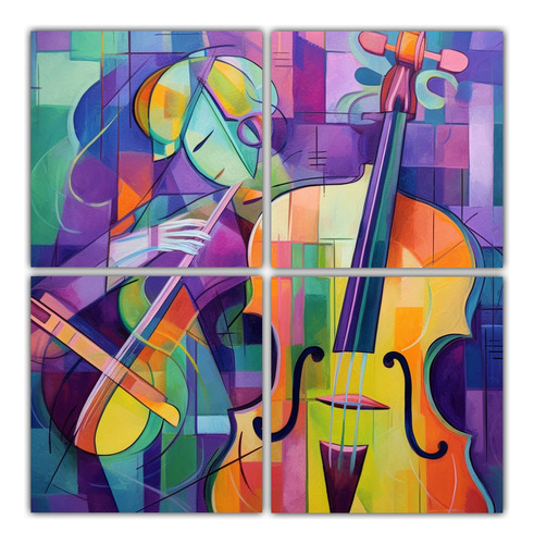 120x120cm Cuadros Para Verano Con Música, Canto Y Baile Al 