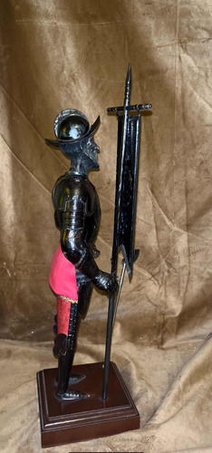 Don Quijote Caballero Armadura Medieval Metal Madera 42cm (Usado)