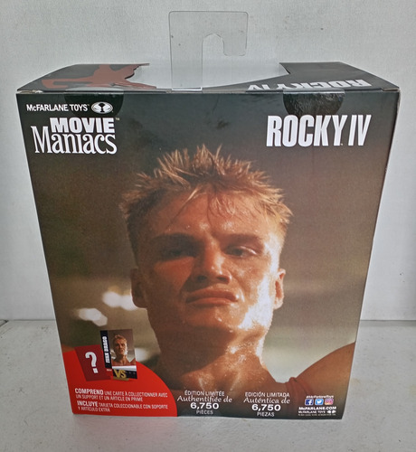 Figura Ivan Drago Rocky Iv De Movie Maniacs Mcfarlane Toys (Usado)