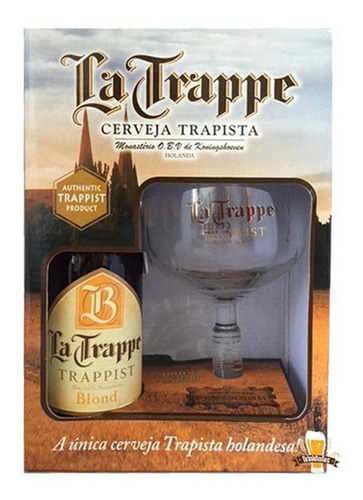 Kit Cerveja La Trappe Blond 750ml + Taça Original 250ml