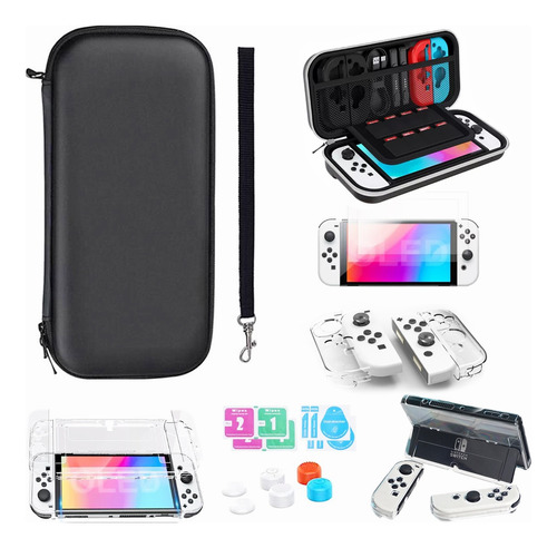 Kit Accesorios Para Nintendo Switch Oled Funda Estuche