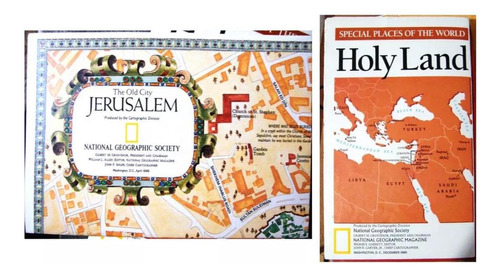 Mapa Nat Geo Holy Land Biblia Tierra Santa Israel Gaza Golan