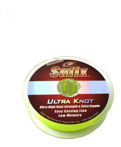 Tanza Nylon Sufix Ultra Knot 0,30mm X100m Pesca Baja Memoria