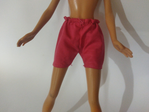 Barbie Ropa Accesorio Shorts Rosado Fiusha Pegado Corto 