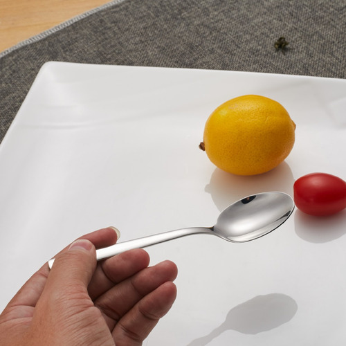 Cuchara Para Sopa, 12 Unidades, Mango Largo, Acero Inoxidabl