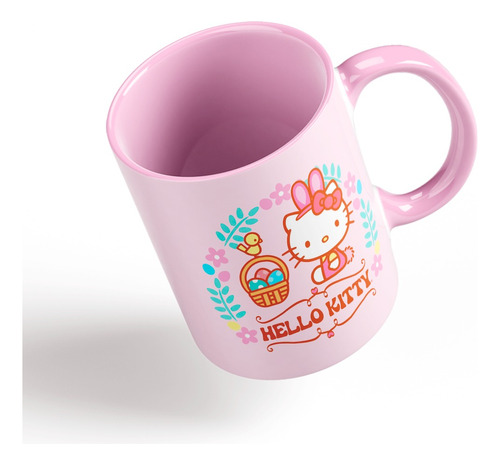 Tazón Taza Personalizada Hello Kitty Pascua Colores