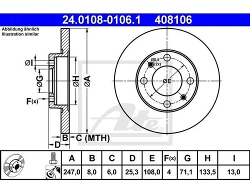 Discos Traseros Peugeot 206 Sedan 2015 1.6 16v 108hp Par