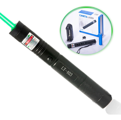 Caneta Laser Verde Recarregável Ultra Potente Verde Pointer