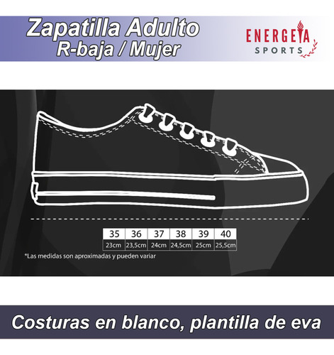 Zapatillas Pampero Adulto Lona Urbana Mujer Hombre En3x