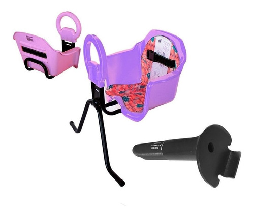 Cadeirinha Luxo Dianteira Bebê Passeio + Adaptador Aheadset Cor Lilás