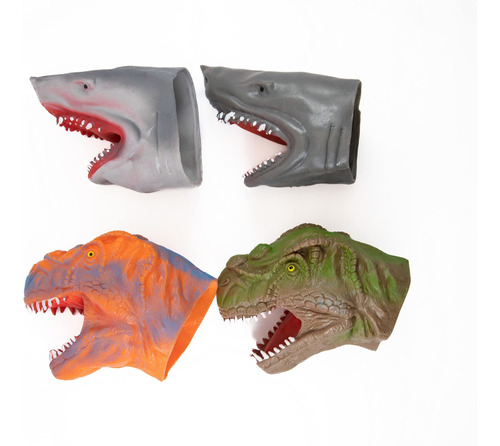 Paquete Combinado De Marionetas De Mano De Dinosaurio Y Tibu