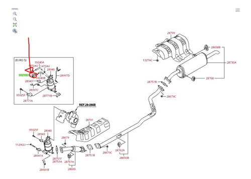 Sensor De Presión Catalítico Dpf Original - Hyundai Santa Fe