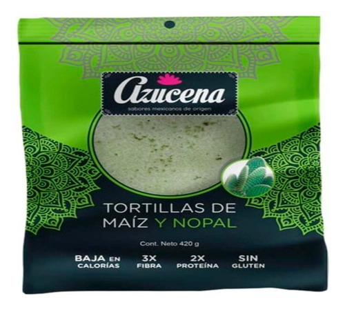 Tortilla Azucena de Maíz y Nopal 420g