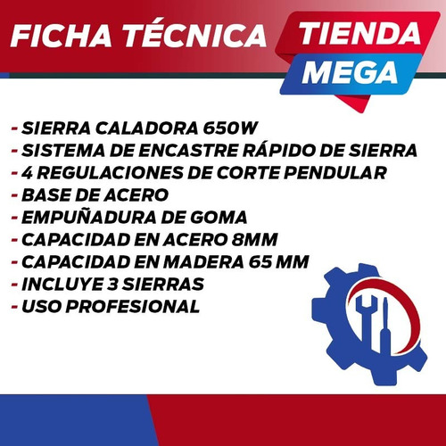 Sierra Caladora Pendular 650w Profesional