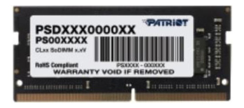 Memória RAM Signature color preto  16GB 1 Patriot PSD416G32002S