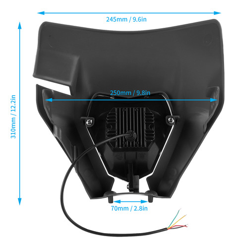 Faro Led Universal Para Motocicleta, Luz Alta/baja