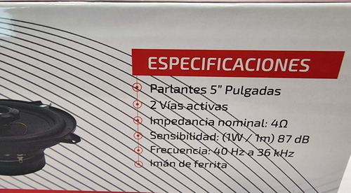 Parlantes Power Pw-5, 2 Vias 5 Pulgadas