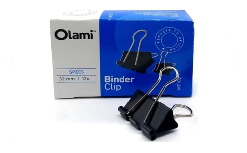 Broches Binder Clip Olami 32mm Caja X12 Uni