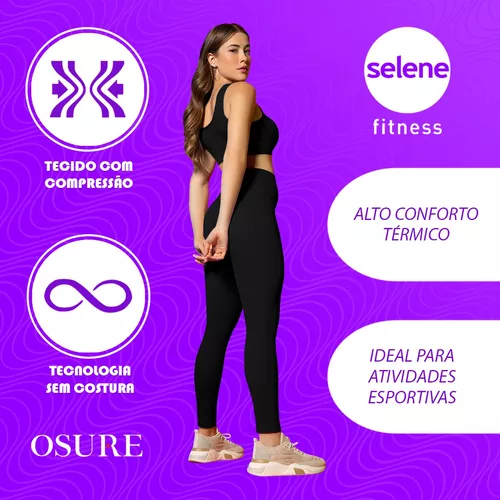 Conjunto Selene: Top Fitness + Calça Legging sem Costura