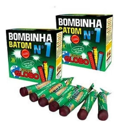 Bombinha Track Batom No 1 - 20 Unidades - Fogos Globo